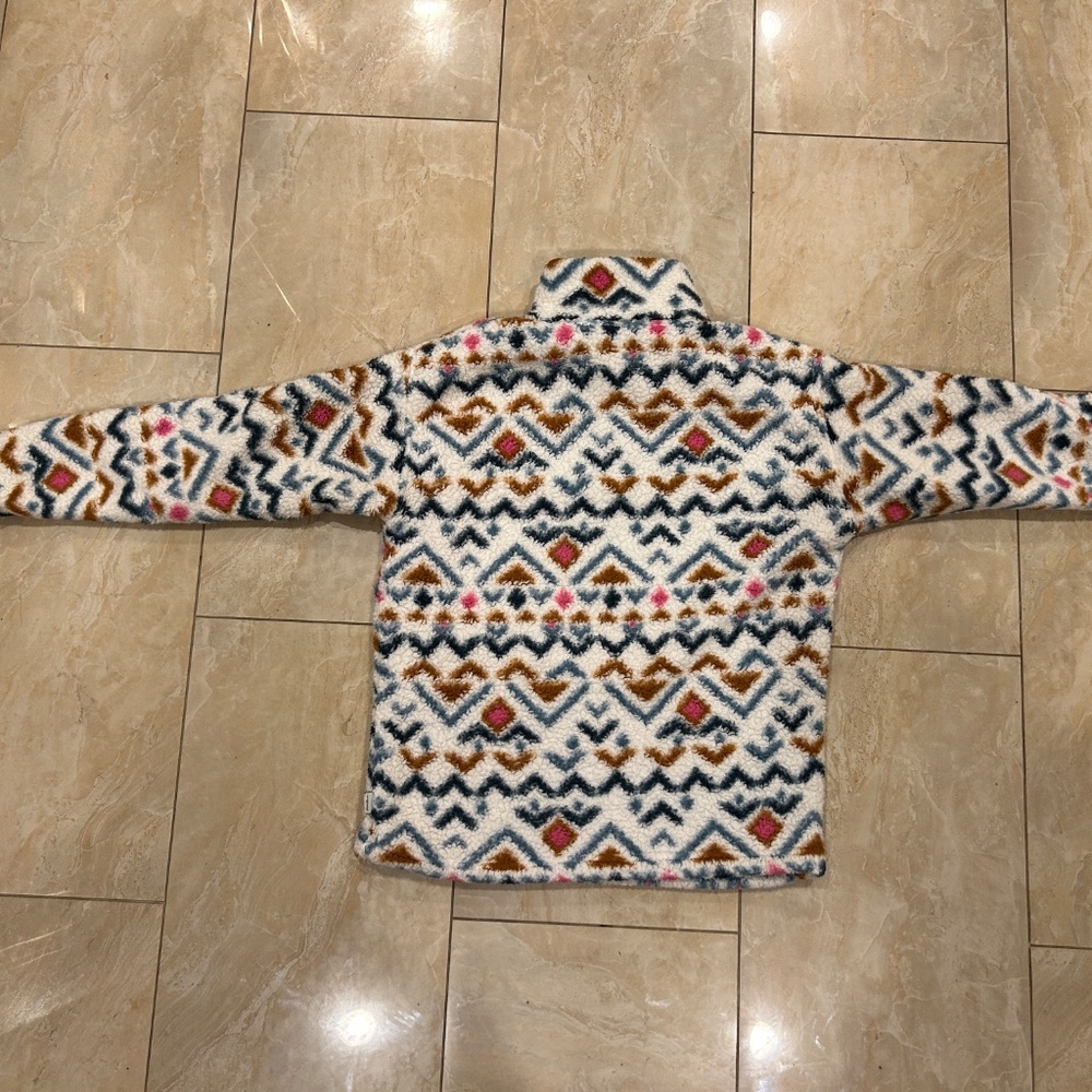 Eddie Bauer Soft Plush Extra Warm Quarter Zip Multicolor Pullover Sweatshirt - Picture 7 of 8